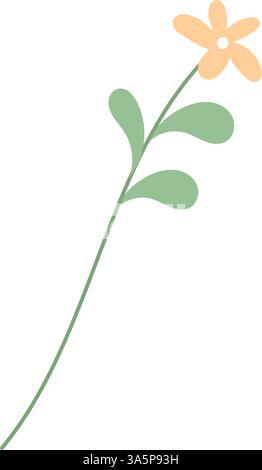 Einfache Flache Blume In Der Natur Stock Vektor
