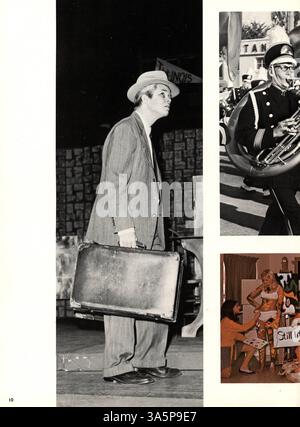 Dieses Jahrbuch der High School, 'Echowan' von 1968, dokumentiert Schüler, Lehrer, Clubs, leichtathletik und Veranstaltungen an der St. Louis Park High School im akademischen Jahr 1967-1968. Stockfoto