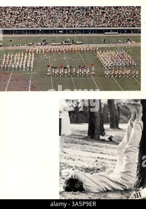 Diese Ausgabe des Jahrbuchs „Echowan“ von der St. Louis Park High School 1968 dokumentiert die wichtigsten Ereignisse, Schüler, Lehrer, Vereine und Leichtathletik aus dem Schuljahr 1967-1968. Stockfoto