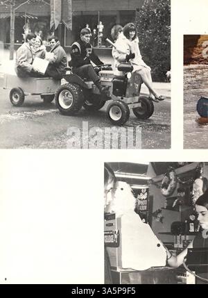 Dieses Jahrbuch „Echowan“ von der St. Louis Park High School 1968 enthält Höhepunkte der Schüler, Lehrkräfte, Vereine, Leichtathletik und bedeutenden Veranstaltungen aus dem akademischen Jahr 1967-1968. Stockfoto