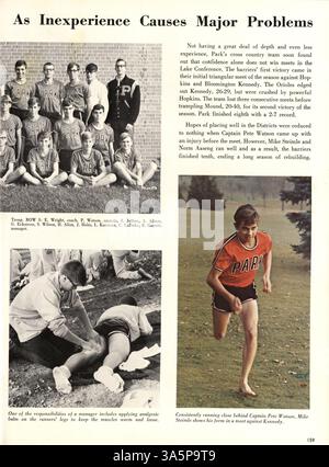 Das Jahrbuch „Echowan“ aus dem Jahr 1968 zeigt wichtige Momente aus dem akademischen Jahr 1967-1968 der St. Louis Park High School und zeigt Schüler, Lehrer, Sport, Clubs, und andere wichtige Ereignisse. Stockfoto