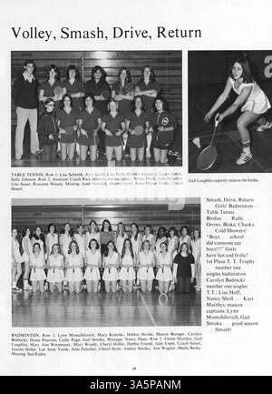 Das Villager Jahrbuch 1975 der St. Anthony Village High School zeigt die Schüler, Lehrer, Vereine, Leichtathletik und die wichtigsten Veranstaltungen des Schuljahres 1974-1975. Stockfoto