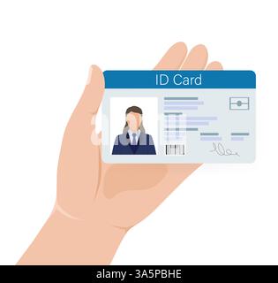 ID-Karte, tolles Design für jeden Zweck. Flacher Vektor. Flaches Design. Vektorvorlage. Stock Vektor