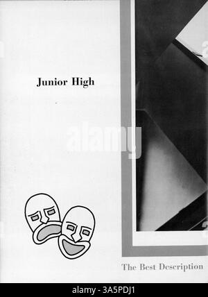 Das Jahrbuch „The Wizard for 1955“ von der Edison High School zeigt die Höhepunkte der Aktivitäten der Schüler, der Leichtathletik und der Lehrkräfte während des Schuljahres 1954-1955. Stockfoto