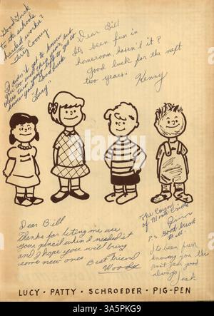 Dieses Jahrbuch der Highschool erfasst die Schüler, Vereine, Lehrkräfte und Sportveranstaltungen an der Roosevelt High School im Schuljahr 1956-1957. Stockfoto