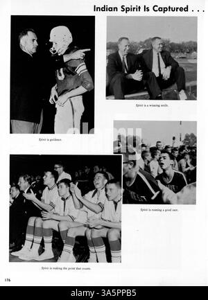 Dieses Wagistanian Jahrbuch 1964 fängt das Wesen des Schülerlebens an der Southwest High School ein, einschließlich Leichtathletik, Clubs und Lehrkräfte während des Schuljahres 1963-1964. Stockfoto