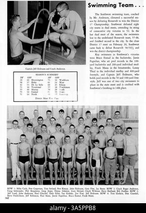 Das Wagistanian Jahrbuch 1964 dokumentiert das wesentliche des Schülerlebens, der Lehrkräfte und der Schulveranstaltungen an der Southwest High School und dokumentiert das akademische Jahr 1963-1964. Stockfoto