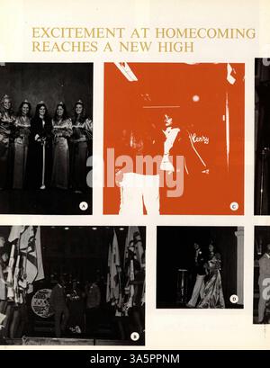 Diese Ausgabe des Jahrbuchs „neunzehn achtundsiebzig Redner“ an der Patrick Henry High School von 1978 zeigt die Höhepunkte des Schuljahres, von Leichtathletik bis hin zu Schülern und Lehrern. Stockfoto
