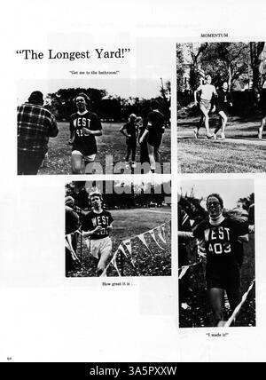 Das „Hesperian“ Jahrbuch 1978 der West High School in Minneapolis beschreibt das Leben von Studenten und Lehrkräften, Leichtathletik, Clubs und bemerkenswerte Ereignisse aus dem Schuljahr 1977-1978. Stockfoto