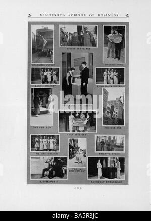 Das Jahrbuch 1933 von Minnesota School of Business erfasst die Studenten, Lehrkräfte und Veranstaltungen des akademischen Jahres 1932-1933. Stockfoto
