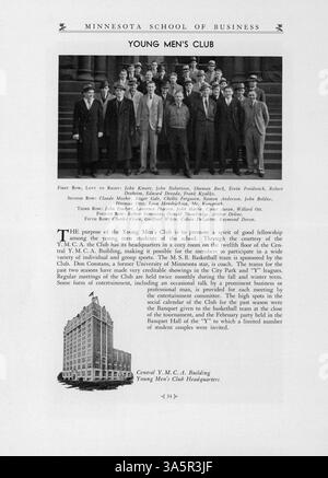 Das Minnesotan Jahrbuch 1933 der Minnesota School of Business dokumentiert die Schüler, Lehrer und bedeutenden Ereignisse des Schuljahres 1932-1933. Stockfoto