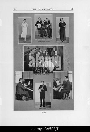 Dieses Jahrbuch 1933 von der Minnesota School of Business erfasst die Studenten, Lehrkräfte und Schlüsselveranstaltungen des akademischen Jahres 1932-1933. Stockfoto