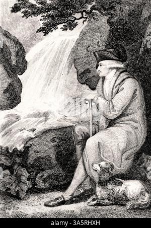 Porträt von Jean-Jacques Rousseau (1712-78) Stockfoto