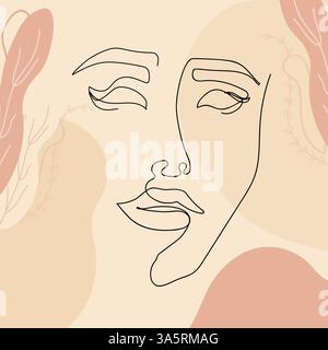 Abstraktes Muster. Zeilensymbol. Abstrakte Kunstillustration. Einfaches minimalistisches Symbol. Vektormuster. Durchgehende einzeilige Zeichnung. Stock Vektor