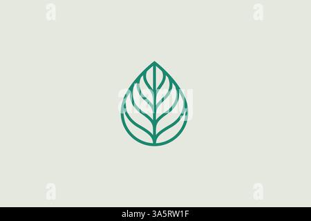 Icon Leaf Nature Logo Grün Fresh Bio Label Schild Symbol Element Design Stock Vektor