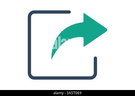 Symbol „Teilen“. Symbolstil durchgehend. Symbol für digitales Marketing. Vektorillustration für Geschäftselemente Stock Vektor