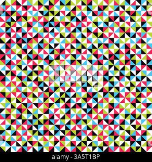 Nahtlose Muster von geometrischen Formen. Buntes Mosaik Kulisse. Geometrische vector Hintergrund. Bunte Dreieck Muster. Stock Vektor