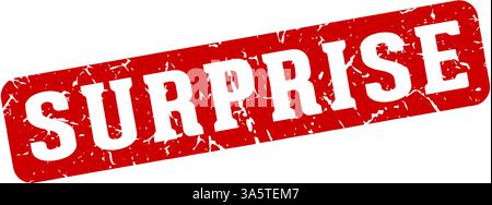Überraschungsstempel. Überraschendes rechteckiges Schild isoliert auf transparentem Hintergrund Stock Vektor