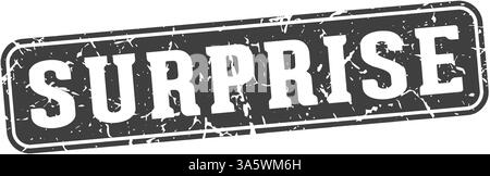 Überraschungsstempel. Überraschendes rechteckiges Schild isoliert auf transparentem Hintergrund Stock Vektor