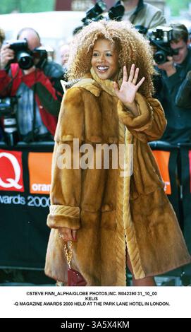 OKTOBER 31, 2000 - LONDON, GROSSBRITANNIEN - Â STEVE FINN ALPHA/ M042390 31 10 00.KELIS.-Q MAGAZINE AWARDS 2000 IM PARK LANE HOTEL IN LONDON. (Kreditbild: © Globe Photos/ZUMAPRESS.com) Stockfoto