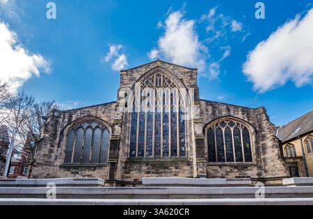 Vampirkaninchen auf Kathedralgebäuden, St. Nicholas Churchyard, Newcastle upon Tyne, England, Großbritannien Stockfoto