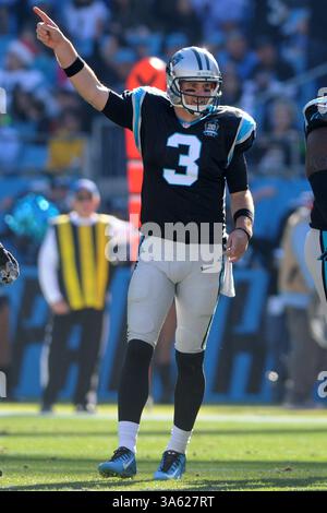 14. Dezember 2014: Carolina Panthers Quarterback Derek Anderson #3 während des NFL Football-Spiels zwischen den Tampa Bay Buccaneers und den Carolina Panthers im Bank of America Stadium in Charlotte, NC. (Bild: © Evan Pike/Cal Sport Media/ZUMAPRESS.com) Stockfoto