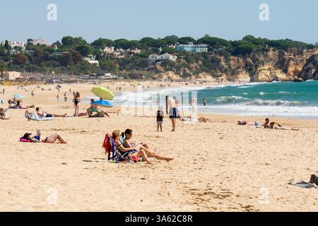 Meia Praia, Alvor, Algrave, Portugal. Stockfoto