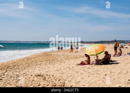 Meia Praia, Alvor, Algrave, Portugal. Stockfoto