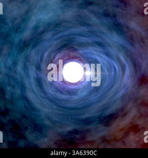 Ein Neutronenstern ist der ultrakompakte Überrest eines massereichen Sterns, der als Supernova explodierte. Stockfoto