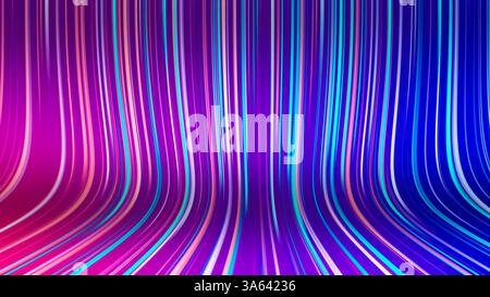 Farbenfrohe abstrakte Streifen in faszinierenden Rosa- und Blautönen. Technologischer Hintergrund Stockfoto