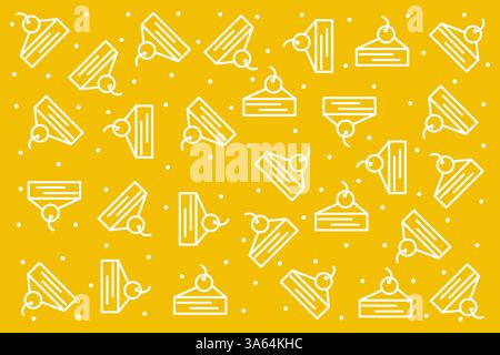 Abstraktes Dreieck-Kirschkuchenmuster. Tapetendekoration. Vektorabbildung Stock Vektor