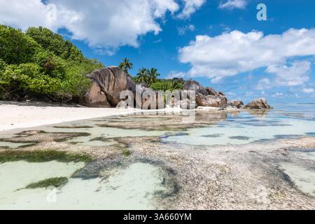 Anse Source d'Argent, La Digue Island, Seychellen. Stockfoto