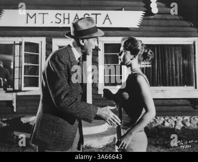März 2014: James Stewart und Lee Remick, am Set des Films, Anatomy of a Murder, 1959 (Bild: © Glasshouse/ZUMA Wire) Stockfoto