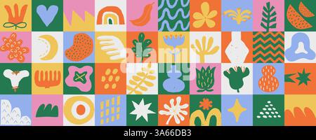 Abstraktes geometrisches Mosaikmuster Stock Vektor