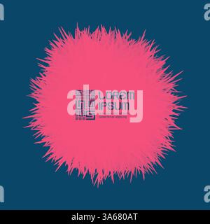 Der Rahmen besteht aus chaotischen Linien. 3d abstract Vector Illustration. Design Template mit Platz für Text. Moderne Muster. Stock Vektor