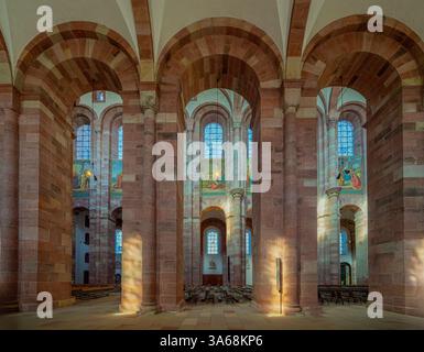 Im Inneren des Doms in Speyer, Rheinland-Pfalz, Deutschland, Europa Stockfoto