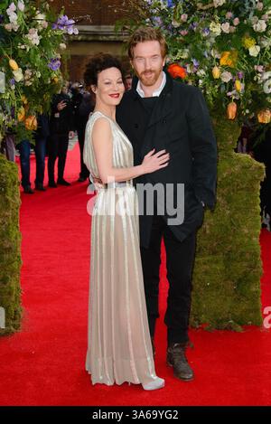 Helen McCrory und Damian Lewis kommen am 13. April 2015 zur britischen Premiere von A Little Chaos im Odeon Kensington in London Stockfoto