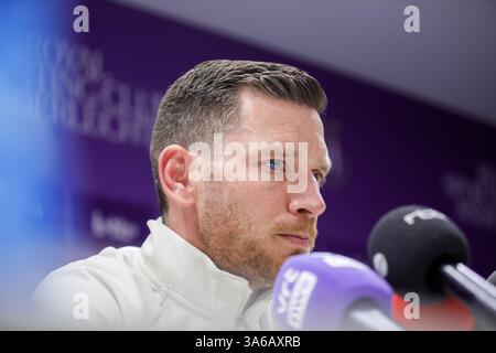 Brüssel, Belgien März 2025. Jan Vertonghen von Anderlecht wurde während einer Pressekonferenz von RSC Anderlecht und Vertonghen vorgestellt, um das Ende seiner Karriere am Dienstag, den 25. März 2025, in Brüssel bekannt zu geben. BELGA FOTO HATIM KAGHAT Credit: Belga News Agency/Alamy Live News Stockfoto