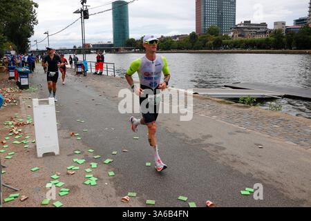 Impressionen: Ironman Frankfurt 2024 Triathlon, 18. August 2024, Frankfurt am Main (nur für redaktionelle Verwendung. Keine Werbung. Referenzdatenban Stockfoto