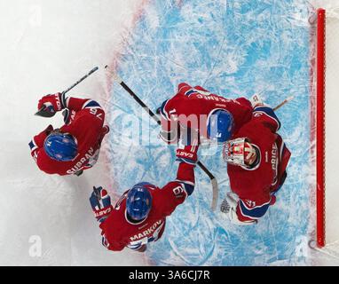27. JANUAR 2015: Die Spieler der Montreal Canadiens gratulieren dem Montreal Canadiens Torwart Carey Price #31 während eines NHL-Spiels zwischen den Dallas Stars und den Montreal Canadiens im Bell Centre in Montreal, Quebec, Kanada. Die Montreal Canadiens besiegten die Dallas Stars mit 3:2. Philippe Bouchard/CSM(Bild: © Philippe Bouchard/Cal Sports Med/Cal Sport Media/ZUMAPRESS.com) Stockfoto