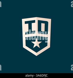 Initial ID-Logo Sternschild-Symbol mit einfacher Design-Vektorgrafik Stock Vektor