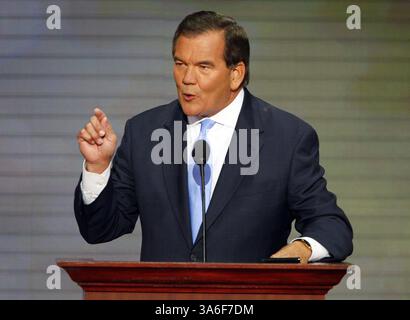 September 2008 - Frühere Sek. Tom Ridge spricht am Donnerstag, den 4. September 2008, im Xcel Energy Center in St. Paul, Minnesota. (Harry E. Walker/MCT) (Foto: © Harry E. Walker/MCT/ZUMAPRESS.com) Stockfoto