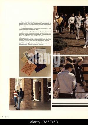 Dieses Jahrbuch der High School aus dem Jahr 1988 enthält Porträts von Schülern und Lehrkräften, Schulaktivitäten und Berichte über die Sportsaison an der Cooper High School in Robbinsdale. Stockfoto