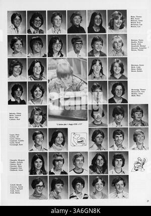 Das Jahrbuch 1978 der Hubert Olson Junior High School dokumentiert die Schüler-, Dozenten-, Sport- und Schulveranstaltungen des akademischen Jahres 1977-1978. Stockfoto