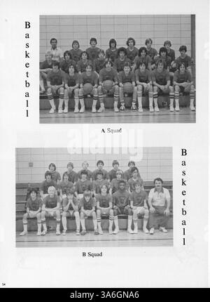 Das Jahrbuch 1978 von Hubert Olson Junior High spiegelt die Höhepunkte des Schülerlebens, der Sportmannschaften, der Vereine und der Schulveranstaltungen im Schuljahr 1977-1978 wider. Stockfoto