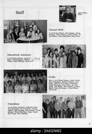 Das Jahrbuch der Hubert Olson Junior High School 1978 bewahrt die Erinnerungen von Schülern, Lehrkräften, Schulvereinen, Sportveranstaltungen und anderen Höhepunkten aus dem Schuljahr 1977-1978. Stockfoto