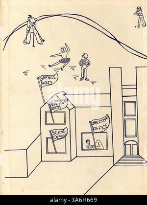 In diesem Jahrbuch Tatler 1947 werden die wichtigsten Momente des Schuljahres 1946-1947 am Northrop Collegiate mit Schülern, Lehrkräften, Leichtathletik und Vereinen festgehalten. Stockfoto