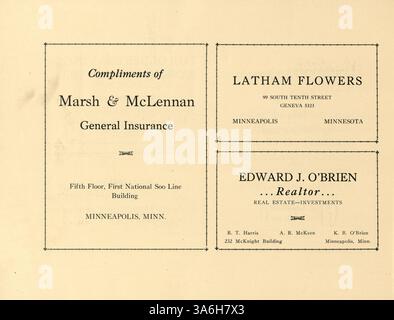 Dieses Jahrbuch der Northrop Collegiate School dokumentiert die Schüler, Lehrer, Leichtathletik, Vereine und Veranstaltungen des akademischen Jahres 1926-1927. Stockfoto