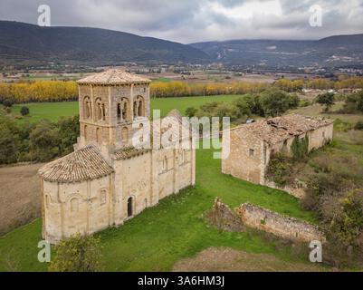 Eremitage von San Pedro de Tejada, romanische Eremitage, Puente-Arenas, Merindad de Valdivielso, Burgos, Spanien, Europa Stockfoto