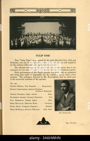 Dieses Kardinaljahrbuch 1928 von der Marshall High School erfasst die wichtigsten Ereignisse, Leichtathletik, Studenten und Lehrkräfte des Schuljahres 1927-1928. Stockfoto